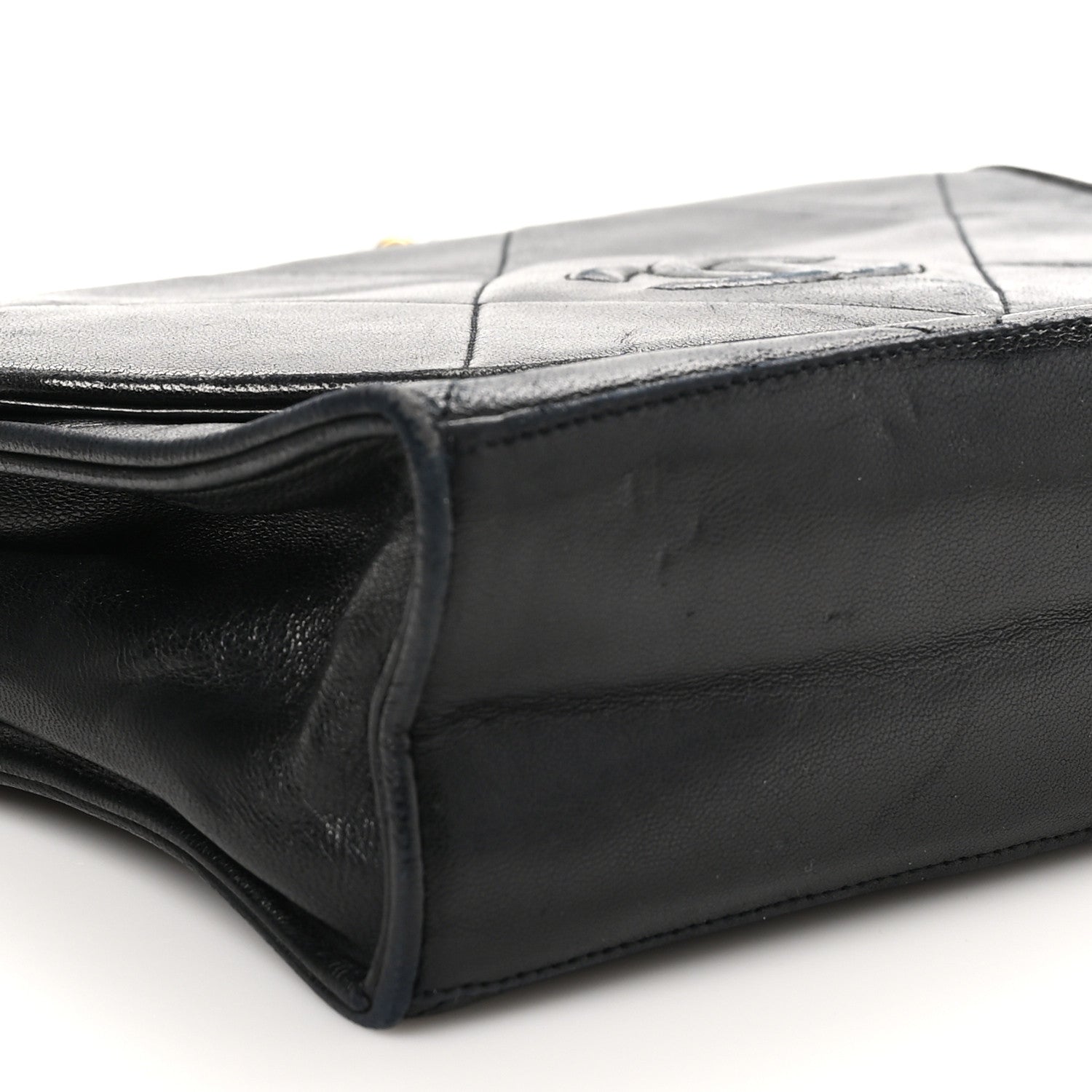 Chanel Lambskin Diamond CC Flap Black 10 of 11