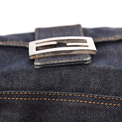 Fendi Denim Mama Baguette Blue 10 of 14