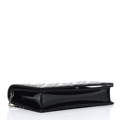 Christian Dior Patent Cannage Lady Dior Pouch Black 3 of 5