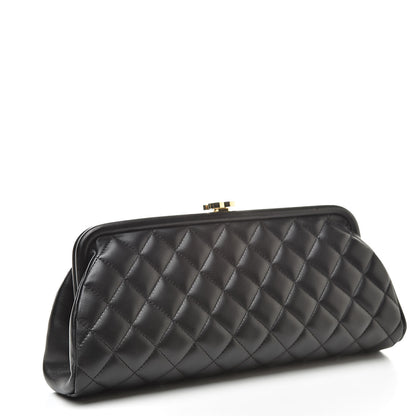 Chanel Lambskin Quilted Timeless Clutch Black 3 of 8