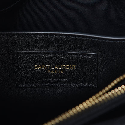 Saint Laurent Calfskin Y Quilted Monogram Small Loulou Chain Satchel Black 5 of 10
