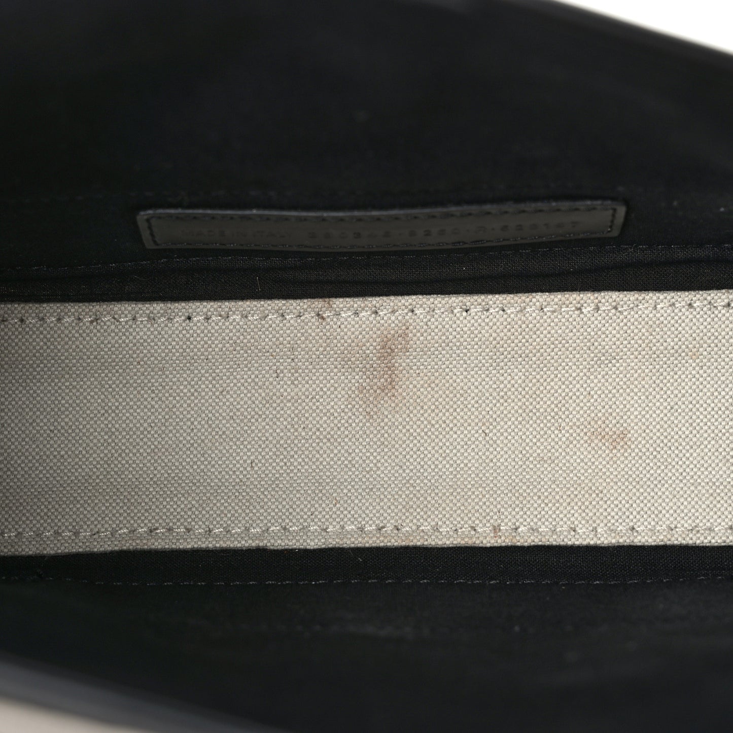 Cotton Canvas Satin Calfskin XS White Black