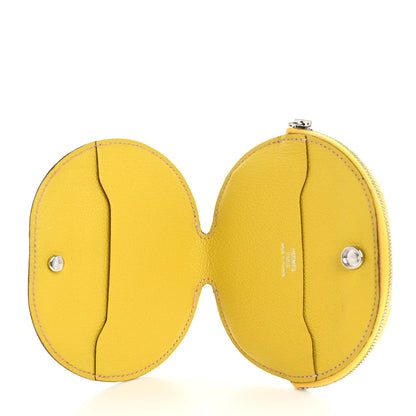 Hermes Chevre Mysore Mini In-The-Loop Card Holder Jaune De Naples 5 of 11