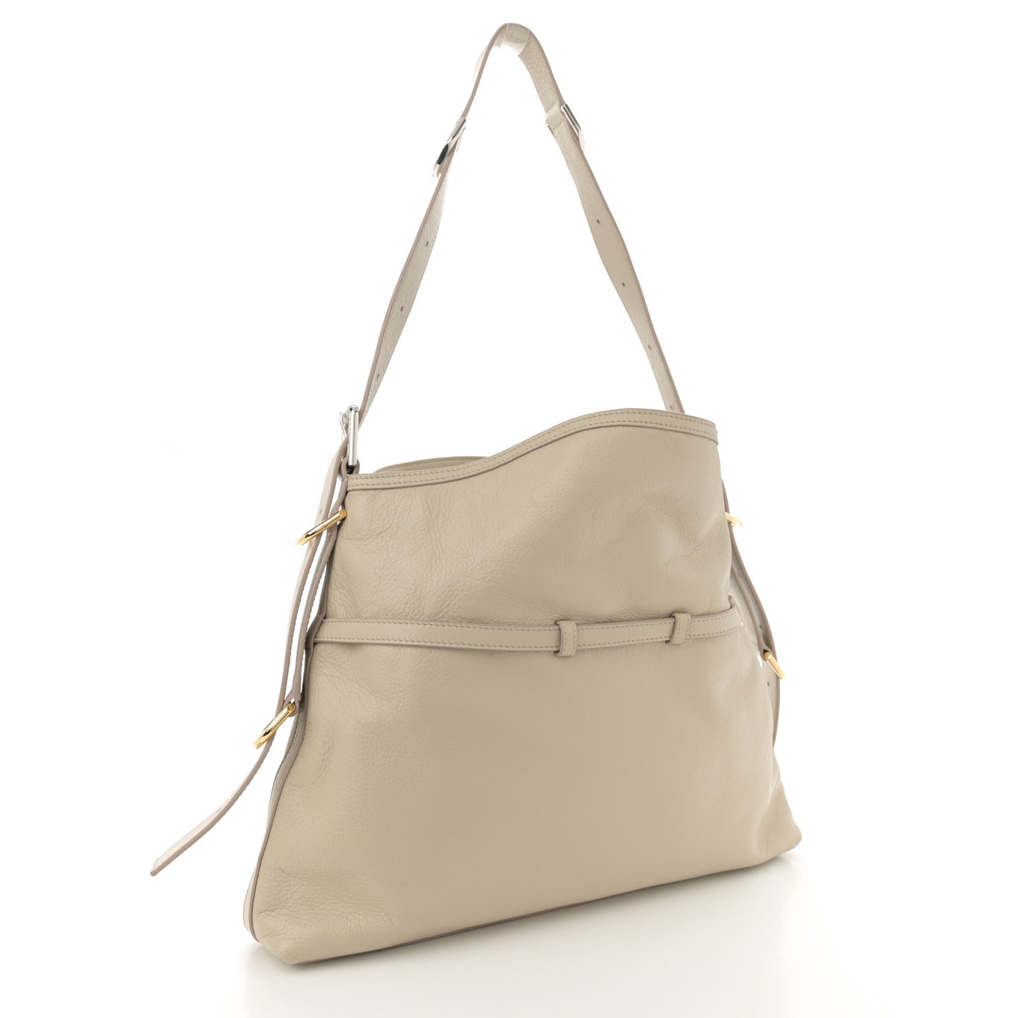 Calfskin Medium Voyou Bag Natural Beige