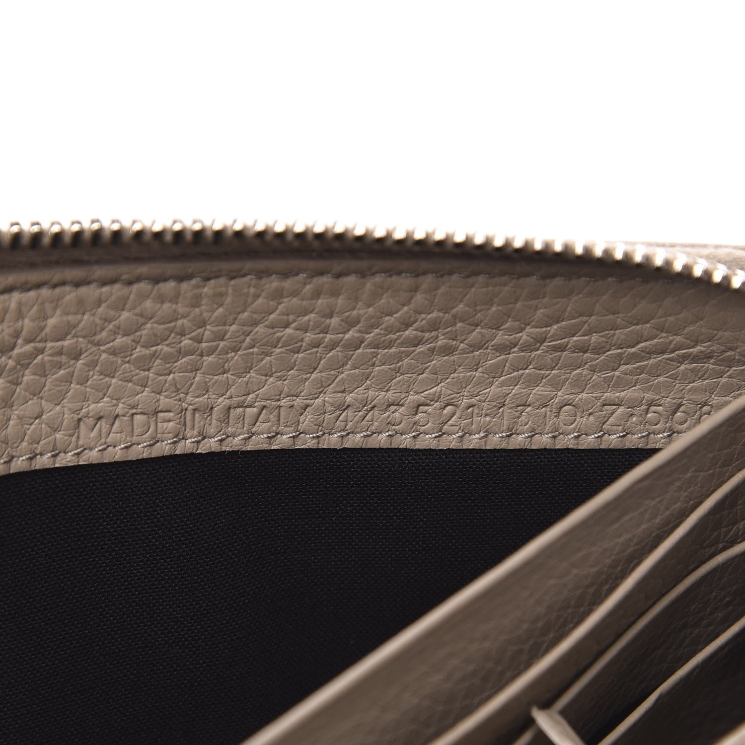 Balenciaga Veau Grana Perforated Blackout Hardware Continental Zip Around Wallet Gris Cendre 7 of 8