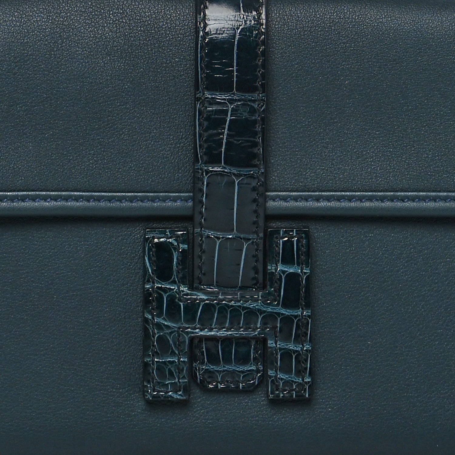 Hermes Swift Alligator Jige Touch Duo Clutch Vert Rousseau 10 of 10