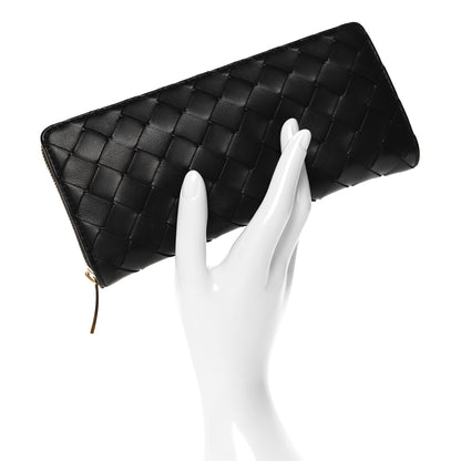 Bottega Veneta Nappa Intrecciato Zip Around Wallet Black 2 of 6
