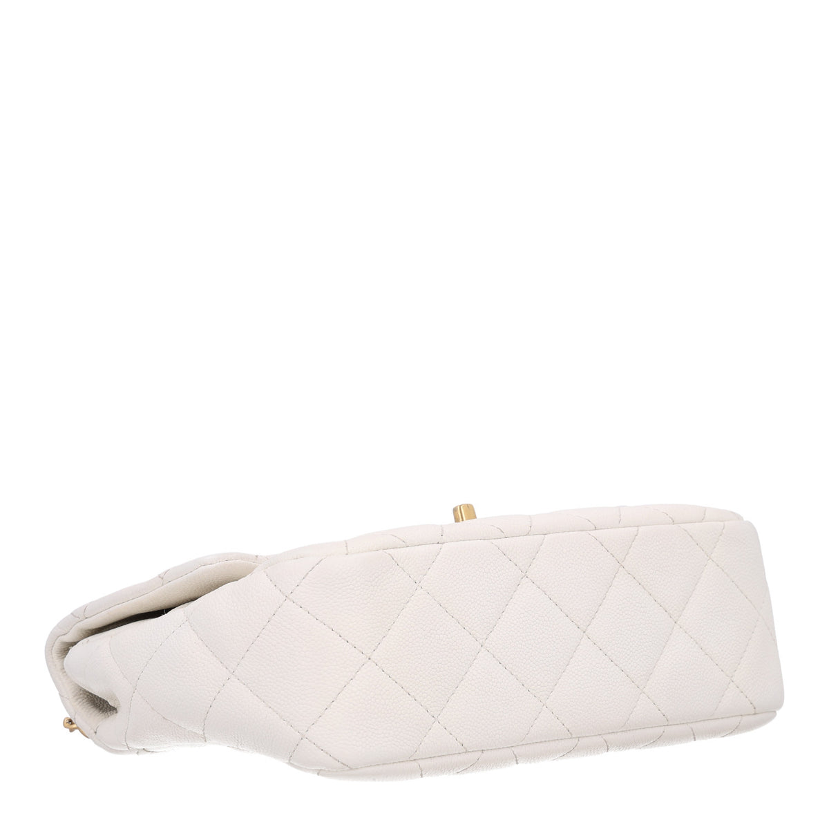 Caviar Quilted Sweetheart Flap White