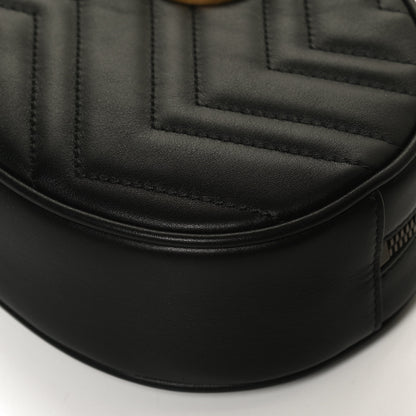 Gucci Calfskin Matelasse GG Marmont Belt Bag 75 30 Black 12 of 13