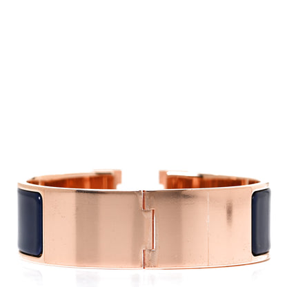 Hermes Enamel Wide Clic Clac H Bracelet GM Bleu Abysse 2 of 4