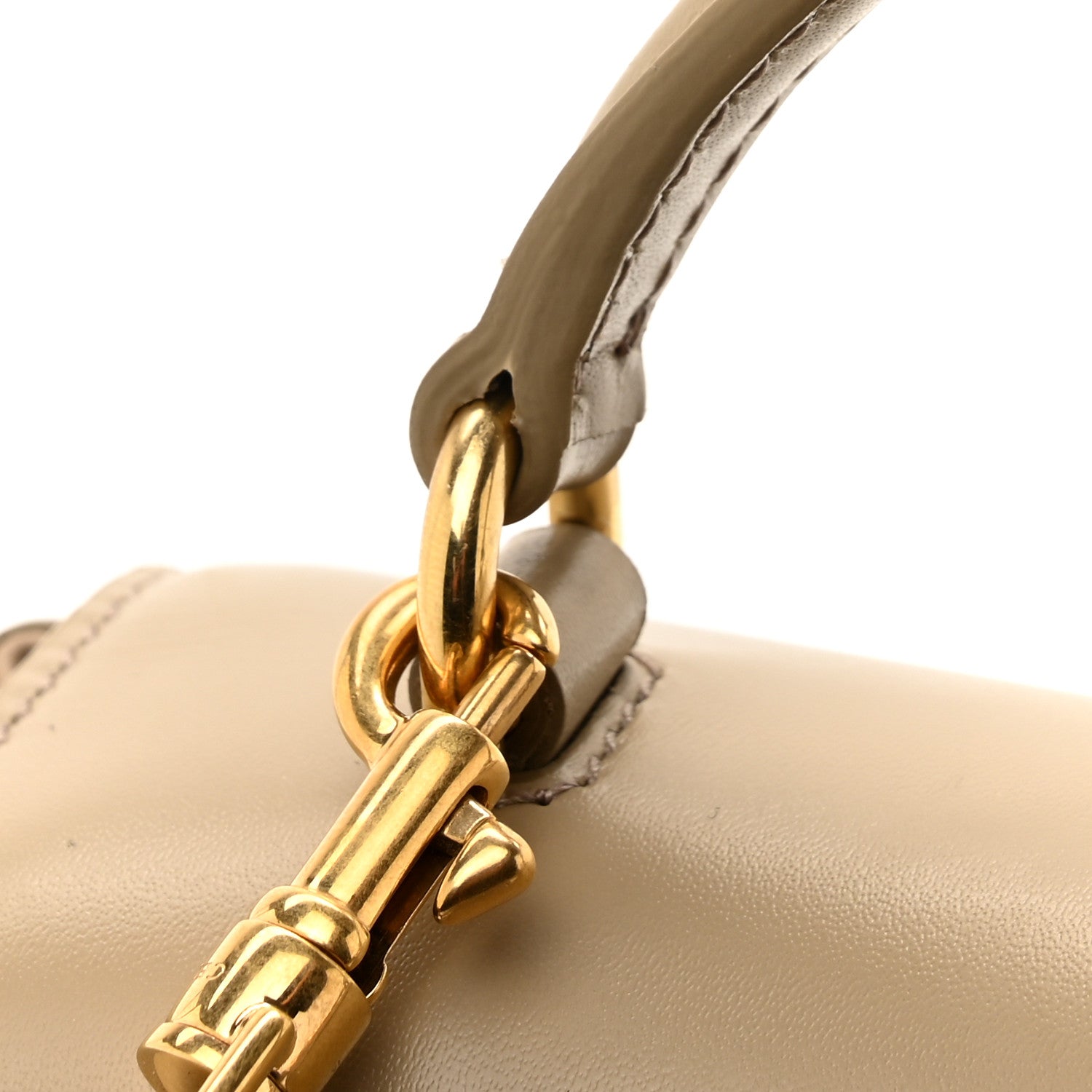 Celine Satinated Calfskin Mini 16 Top Handle Bag Beige 12 of 12