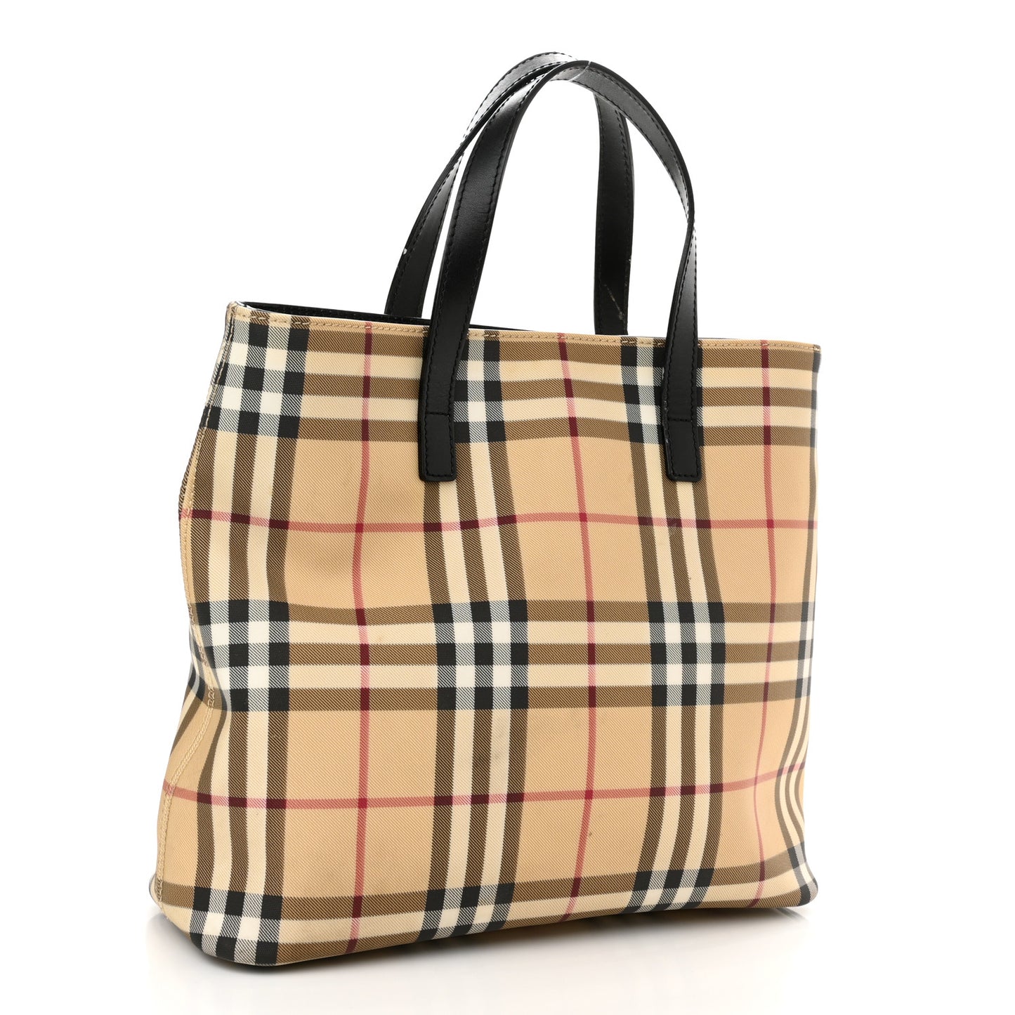 House Check Medium Tote Black