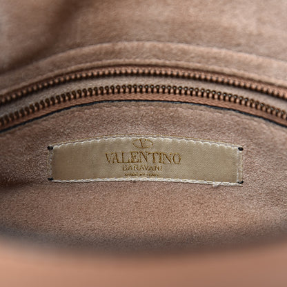 Valentino Garavani Pebbled Calfskin Beaded Small My Rockstud Frame Bag Soft Noisette 6 of 11