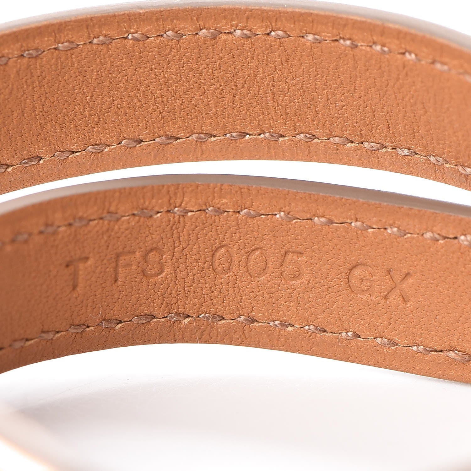 Hermes Swift Rivale Double Tour Bracelet S Craie 5 of 6