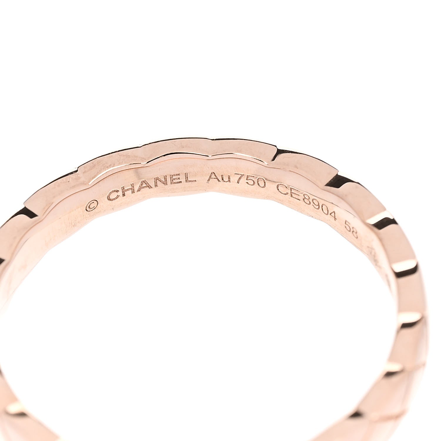 Chanel 18K Beige Gold Mini Coco Crush Ring 58 8.25 4 of 6