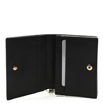 Christian Dior Calfskin Floral Wallet White Multicolor 5 of 9
