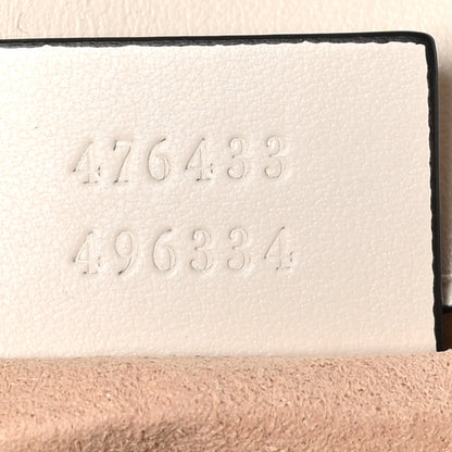 Gucci Calfskin Matelasse Super Mini GG Marmont Shoulder Bag White 7 of 10