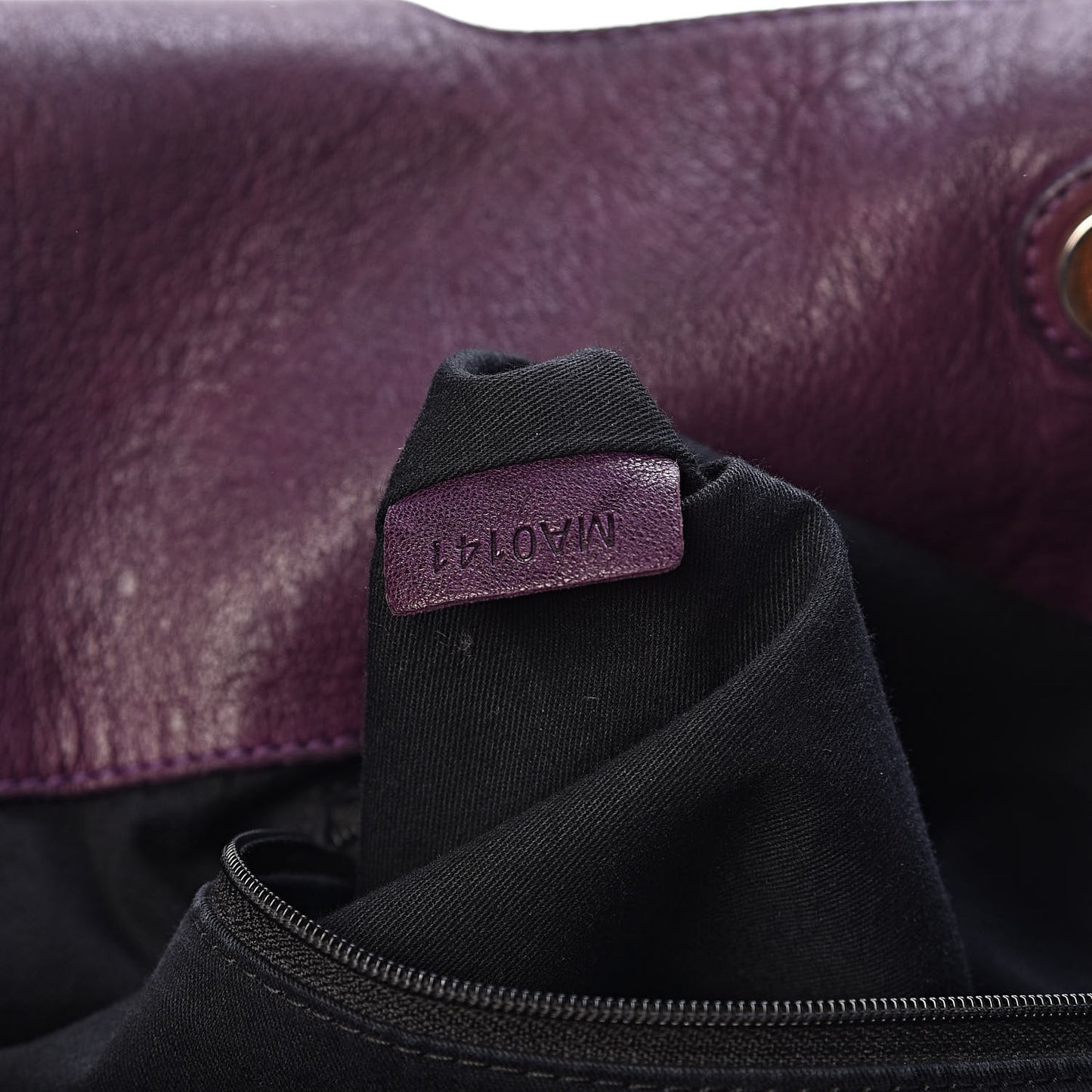 Lambskin George V Apron Bag Purple