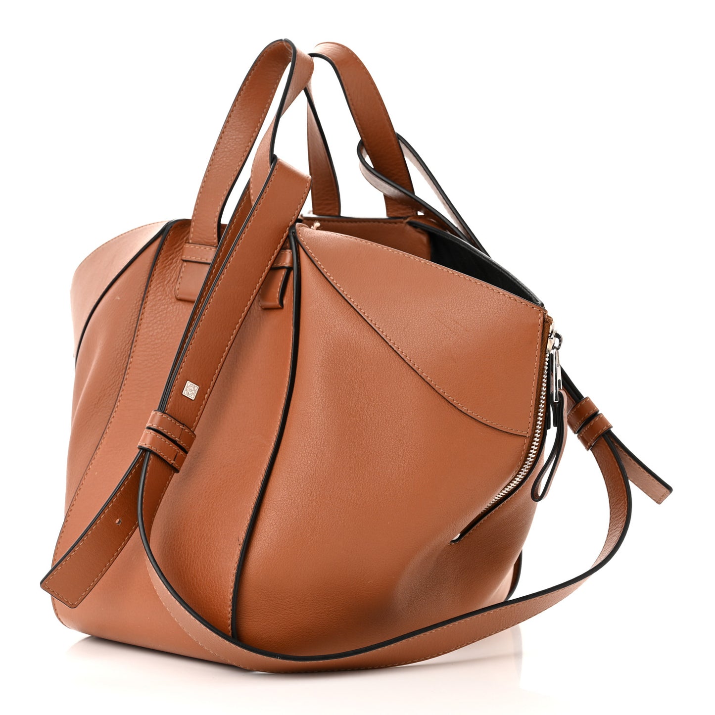 Calfskin Small Hammock Shoulder Bag Tan
