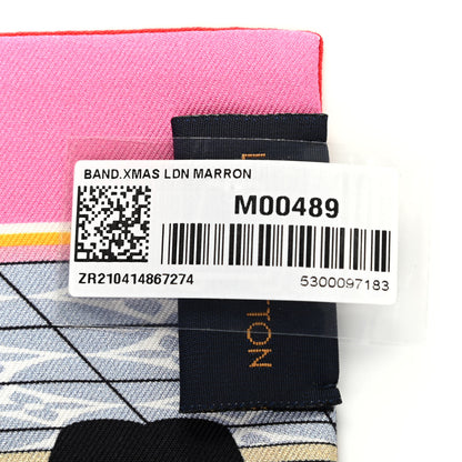 Louis Vuitton Silk Monogram 2021 London Christmas Animation Bandeau Marron 5 of 5
