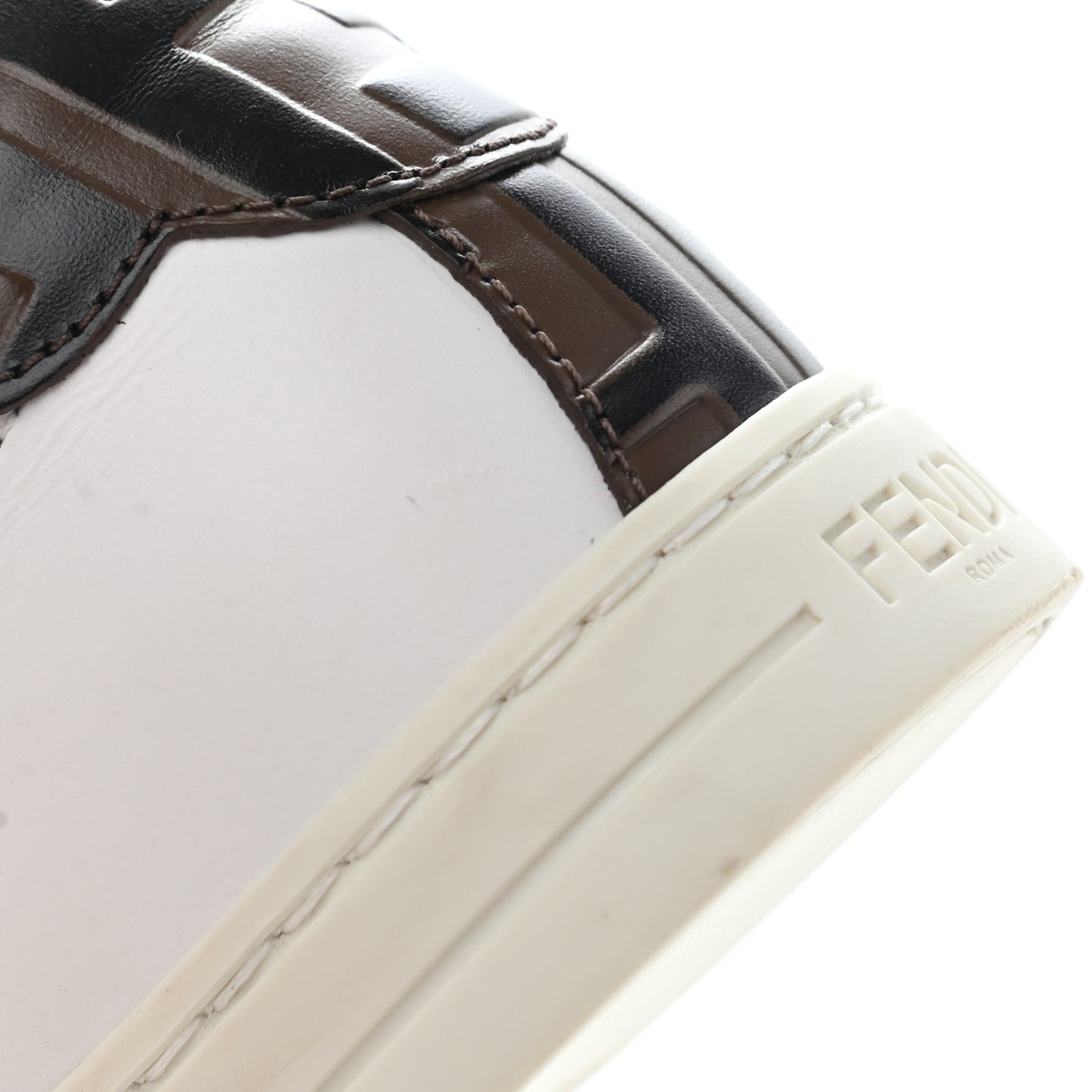Vitello FF Embossed Womens Slip On Sneakers 35.5 Ultra White Maya Black