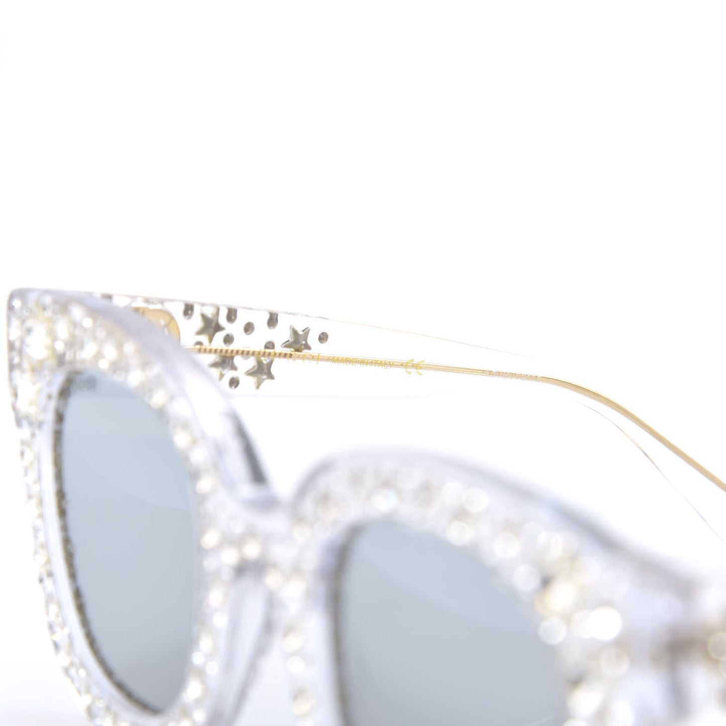 Acetate Crystal Oversize Mirrored Star Sunglasses GG0116S