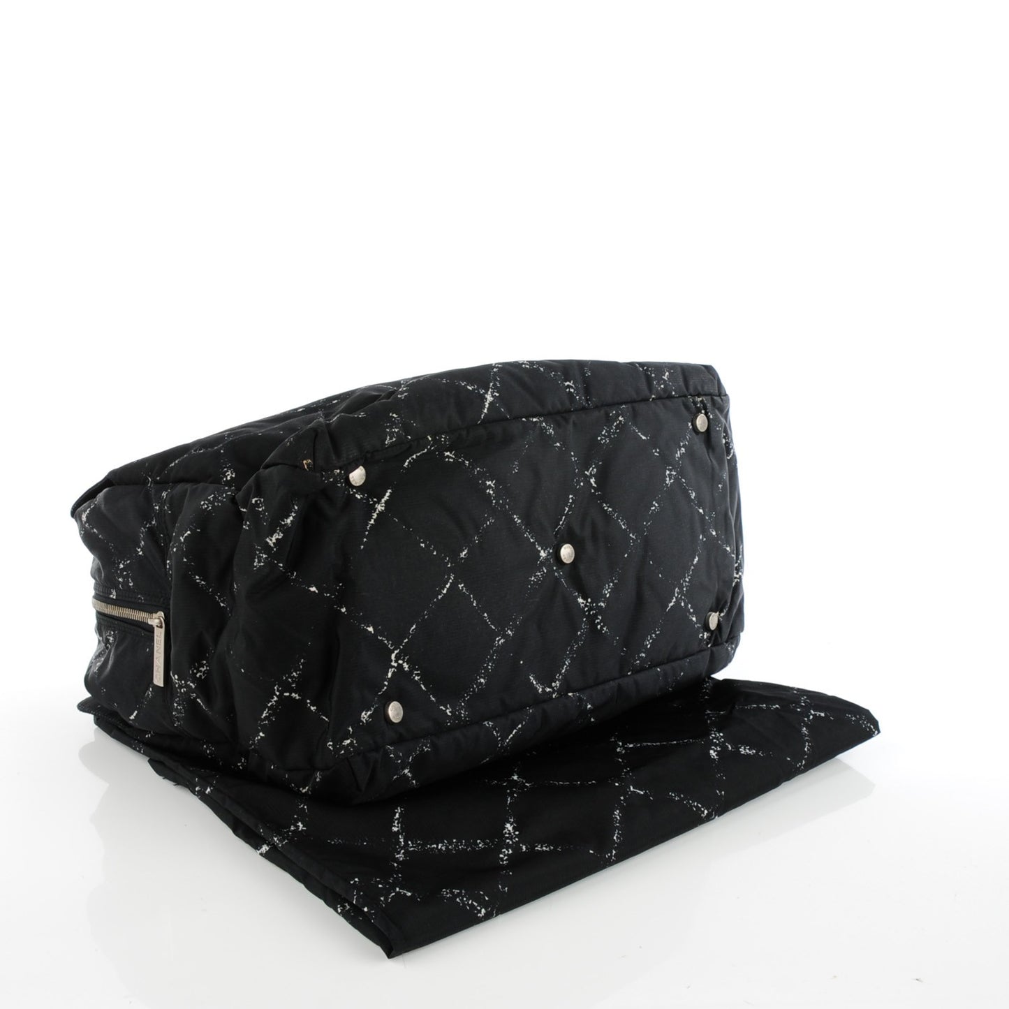 Nylon Travel Duffel Bag Black