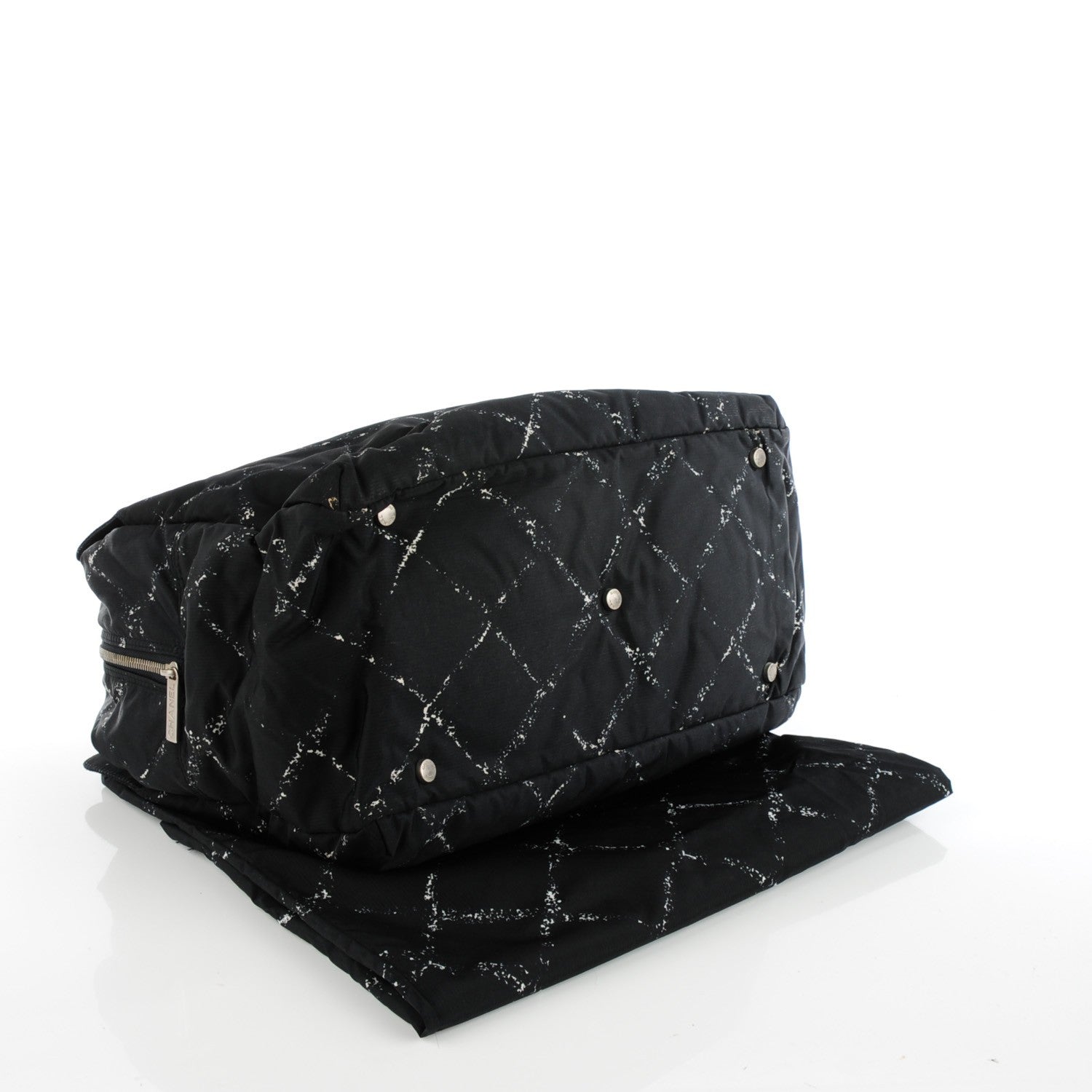 Chanel Nylon Travel Duffel Bag Black 2 of 12