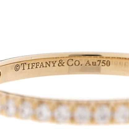 Tiffany 18K Yellow Gold Diamond Soleste Half Eternity Band Ring 50 5.5 4 of 5
