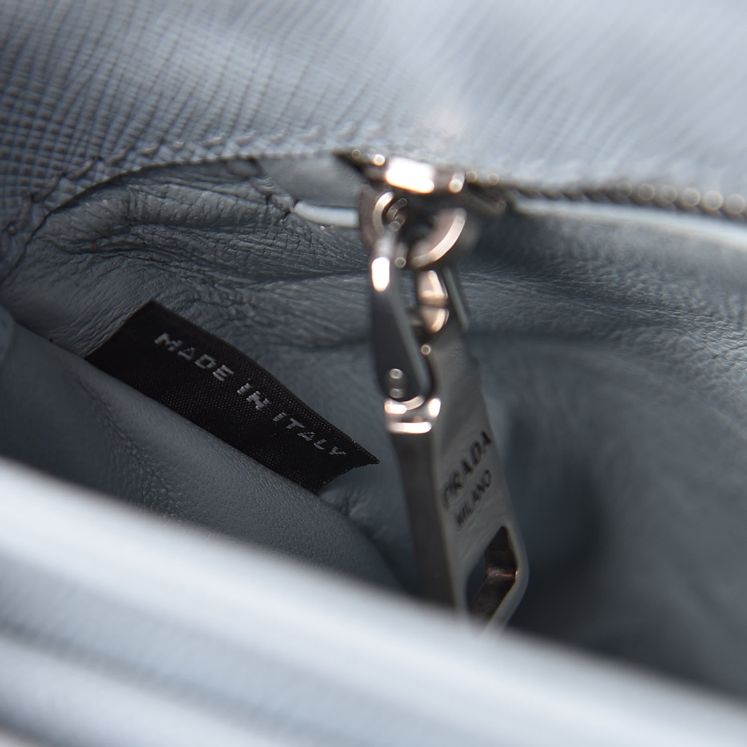 Prada Saffiano Lux Lock Flap Chain Shoulder Bag Lago 7 of 10