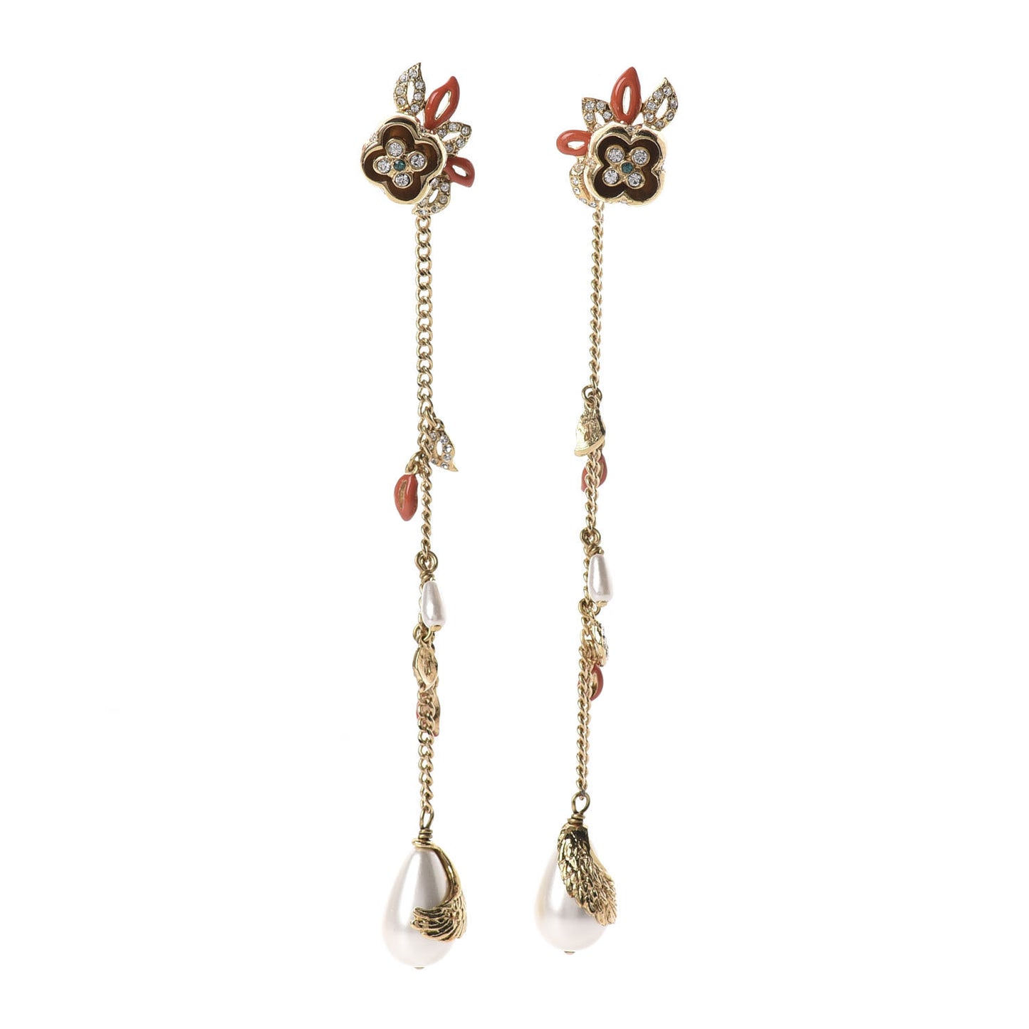 Miss Windsor Flower Earrings Gold