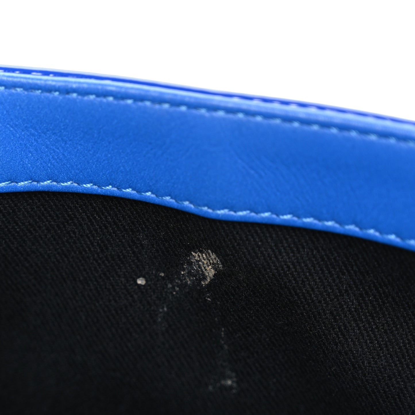 Patent Quilted Large Coco Shine Flap Blue