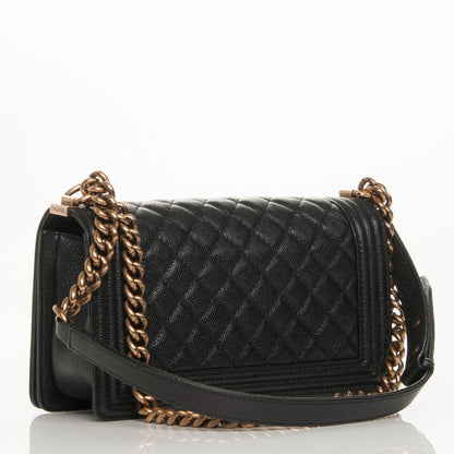 Chanel Caviar Quilted Medium Boy Flap Black 3 of 7