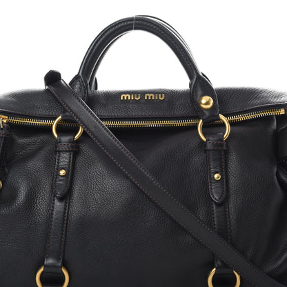 Miu Miu Vitello Medium Bow Bag Black 8 of 11