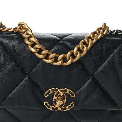 Chanel Goatskin Quilted Medium Chanel 19 Flap Black 8 of 11