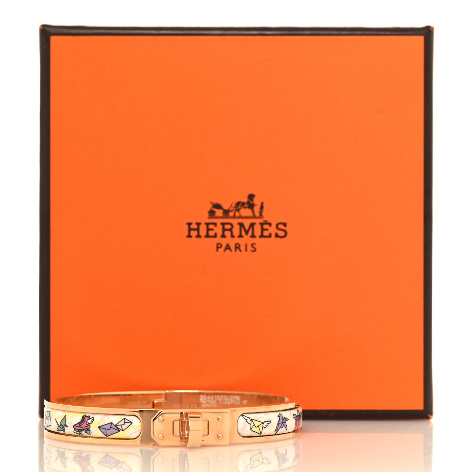 Hermes Enamel Printed Hermes Flagship Mini Clic Kelly Bracelet PM Jasmin 5 of 5