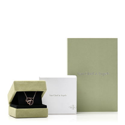 Van Cleef & Arpels 18K Rose Gold Carnelian Black Onyx Lucky Spring Open Wings Lady Bug Pendant Necklace 6 of 6
