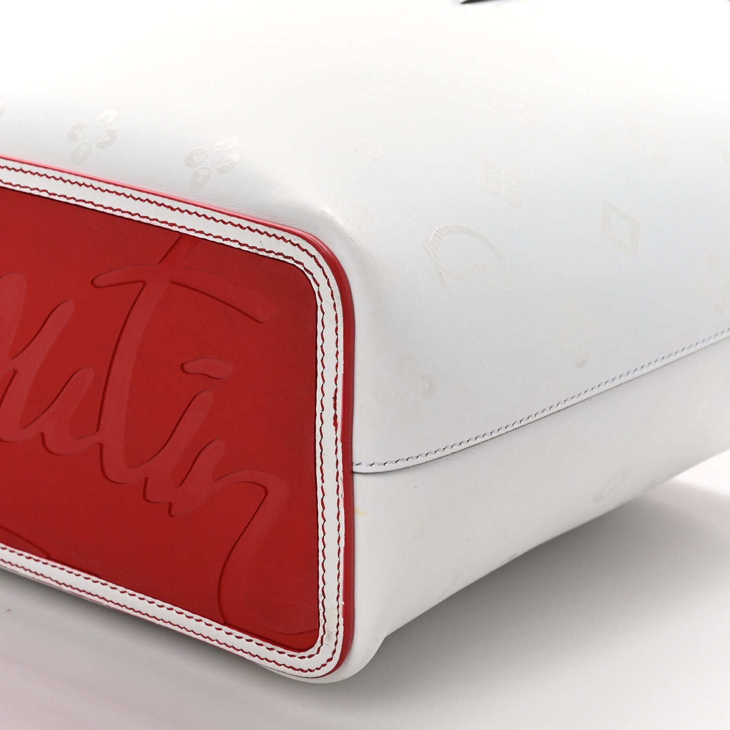 Calfskin Spikes Small East West Cabata Tote Snow