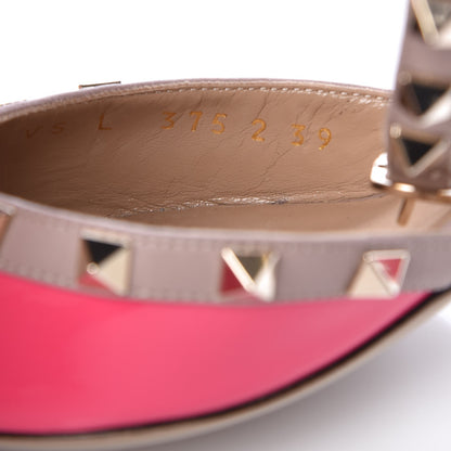 Valentino Garavani Patent Nappa Rockstud Ankle Strap 65mm Pumps 39 Peony Poudre 7 of 8