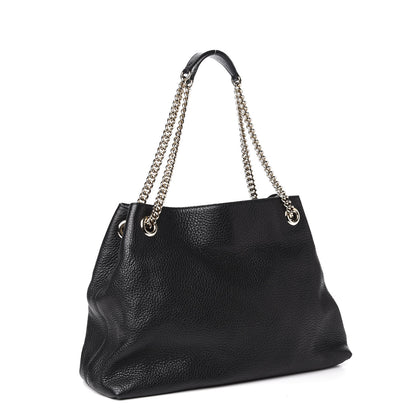 Gucci Pebbled Calfskin Medium Soho Chain Shoulder Bag Black 2 of 11