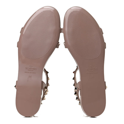 Valentino Garavani PVC Jelly Rockstud Caged Sandals 36 Poudre 7 of 10
