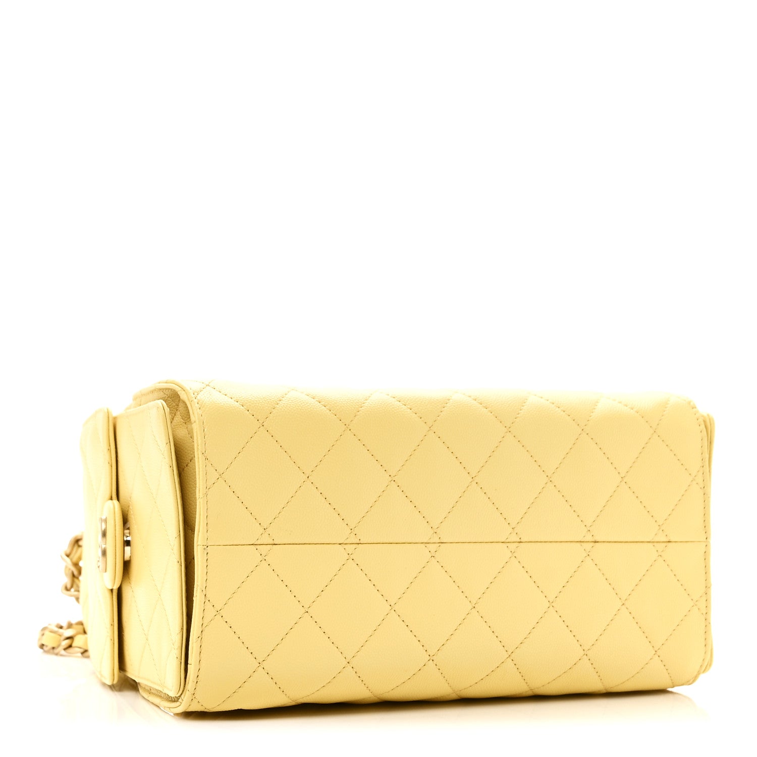 Chanel Caviar Quilted Small Chanel 25 Handbag Light Yellow 4 of 11