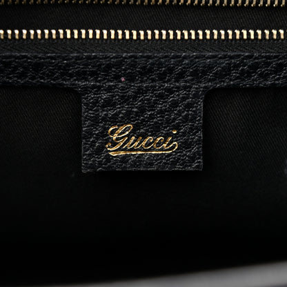 Gucci Calfskin Web Bamboo Bullet Satchel 6 of 16