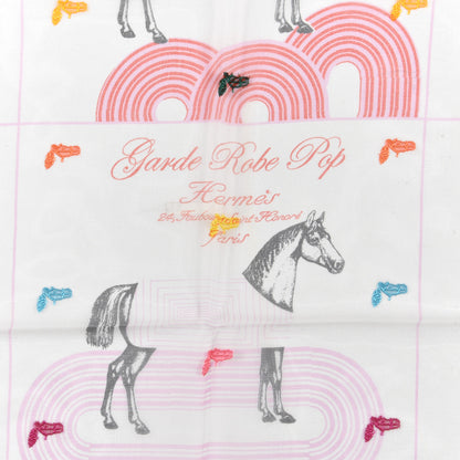 Hermes Silk Muslin Garde Robe Pop Scarf 80 White Multicolor 2 of 4