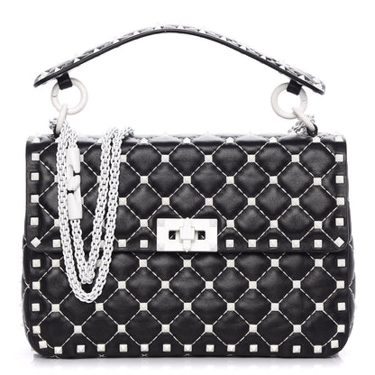 Valentino Garavani Lambskin Medium Free Rockstud Spike Shoulder Bag Black 1 of 8