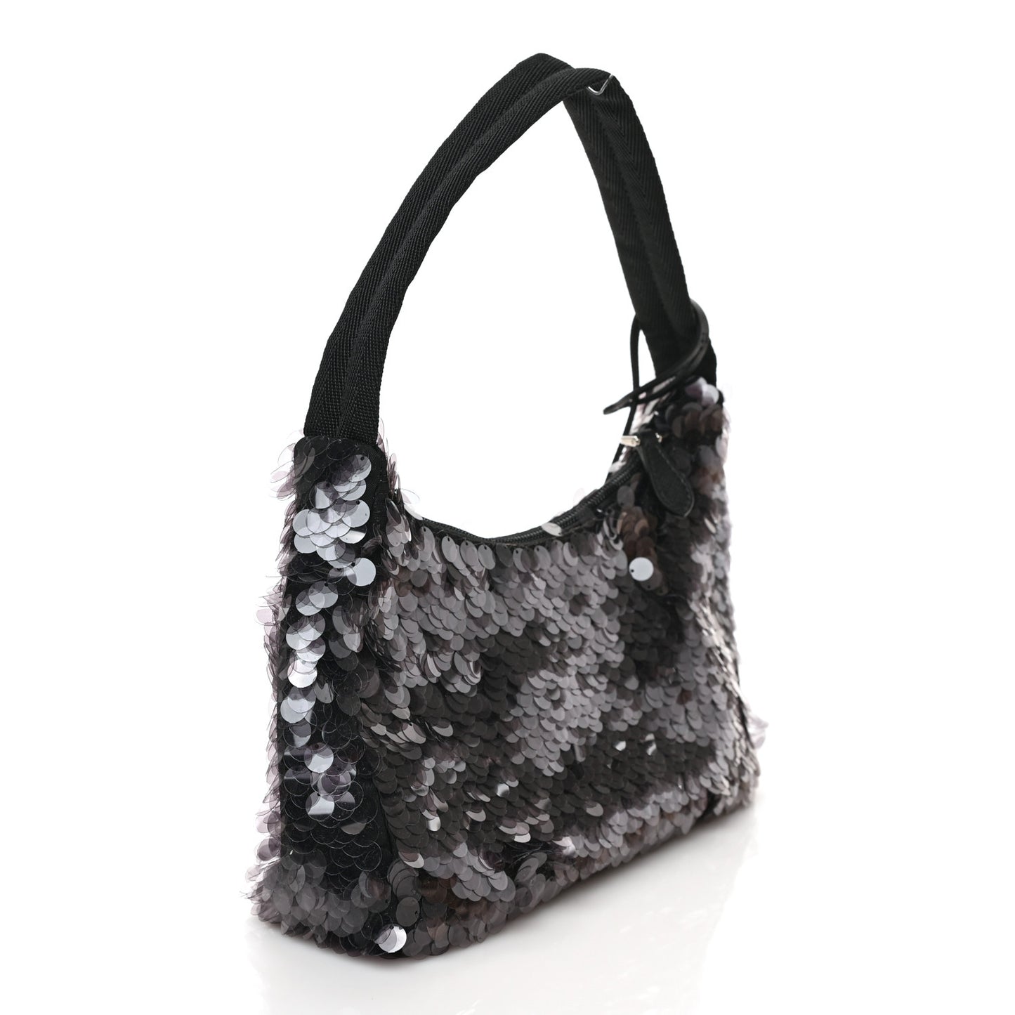 Sequin Mini Re-Edition 2000 Bag Black