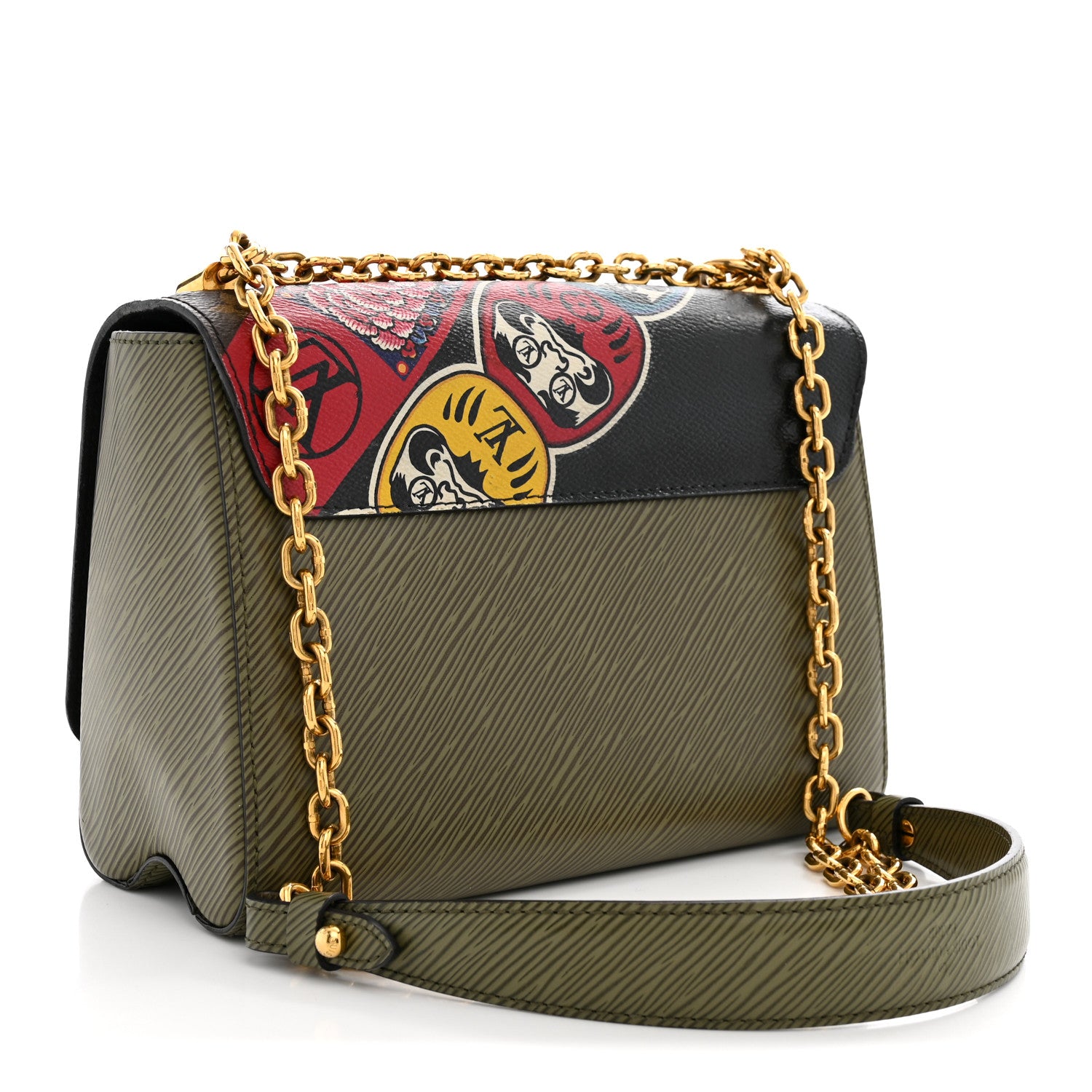 Louis Vuitton Epi Monogram Kabuki Twist Shoulder Bag MM Green 3 of 11