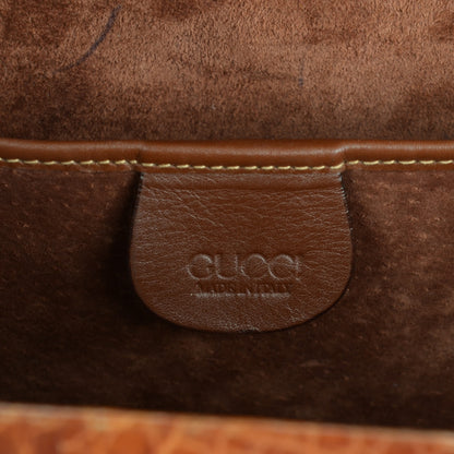 Gucci Alligator Bamboo Top Handle Bag Brown 6 of 7
