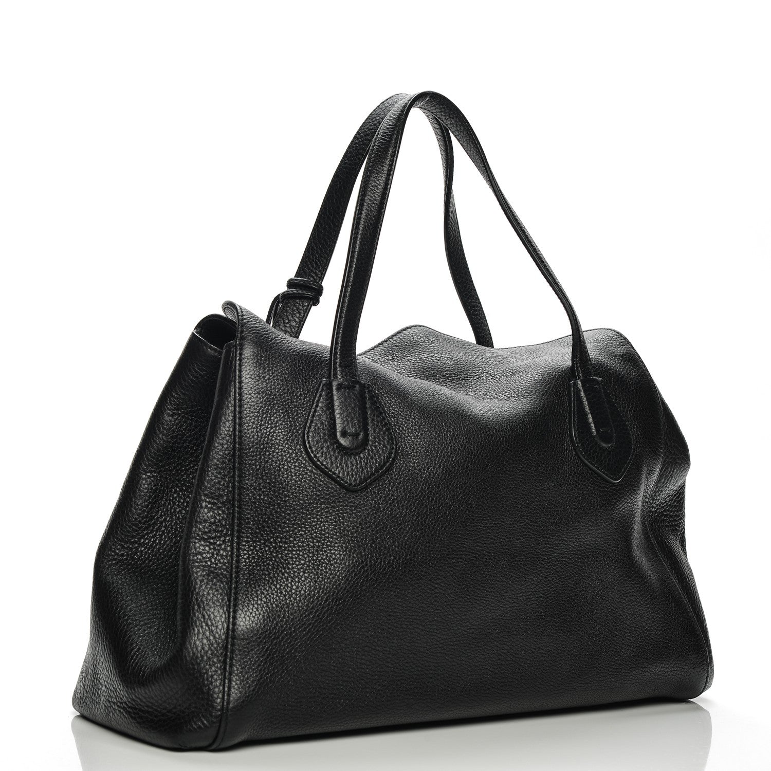 Gucci Pebbled Calfskin Lady Tassel Top Handle Bag Black 3 of 10