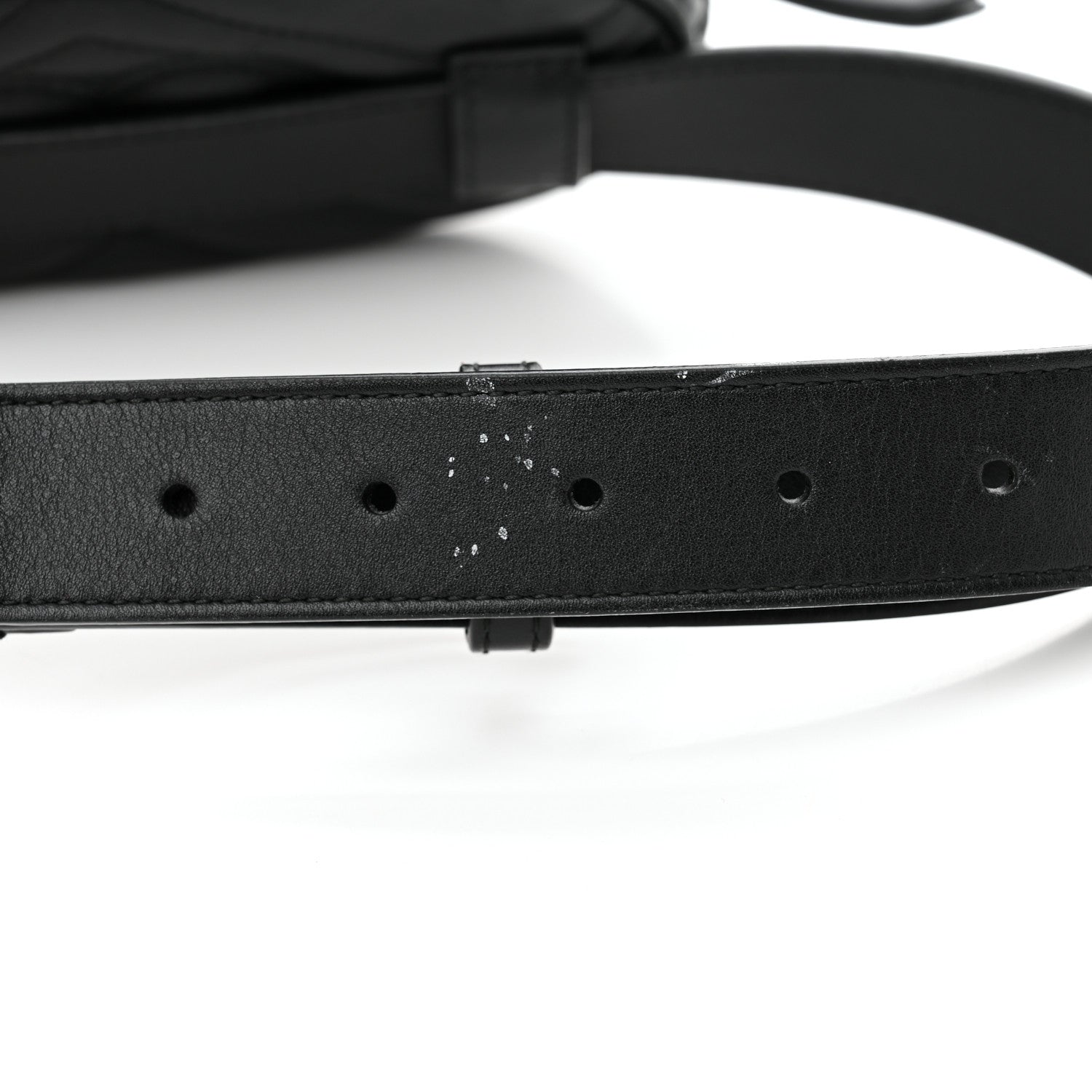 Gucci Calfskin Matelasse GG Marmont Belt Bag 85 34 Black 11 of 15